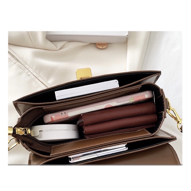 Túi xách nữ cầm tay kiểu hàn xinh xắn, kèm dây đeo chéo