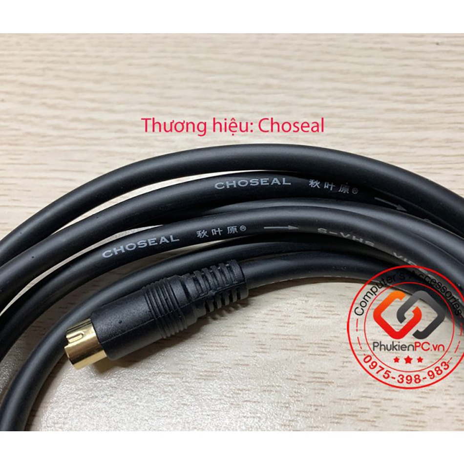 Cáp S-Video 4Pin dài 1.8M chuyên dùng cho máy Siêu âm nội soi, cho hình ảnh sắc nét. Kết nối SVideo sanng SVideo