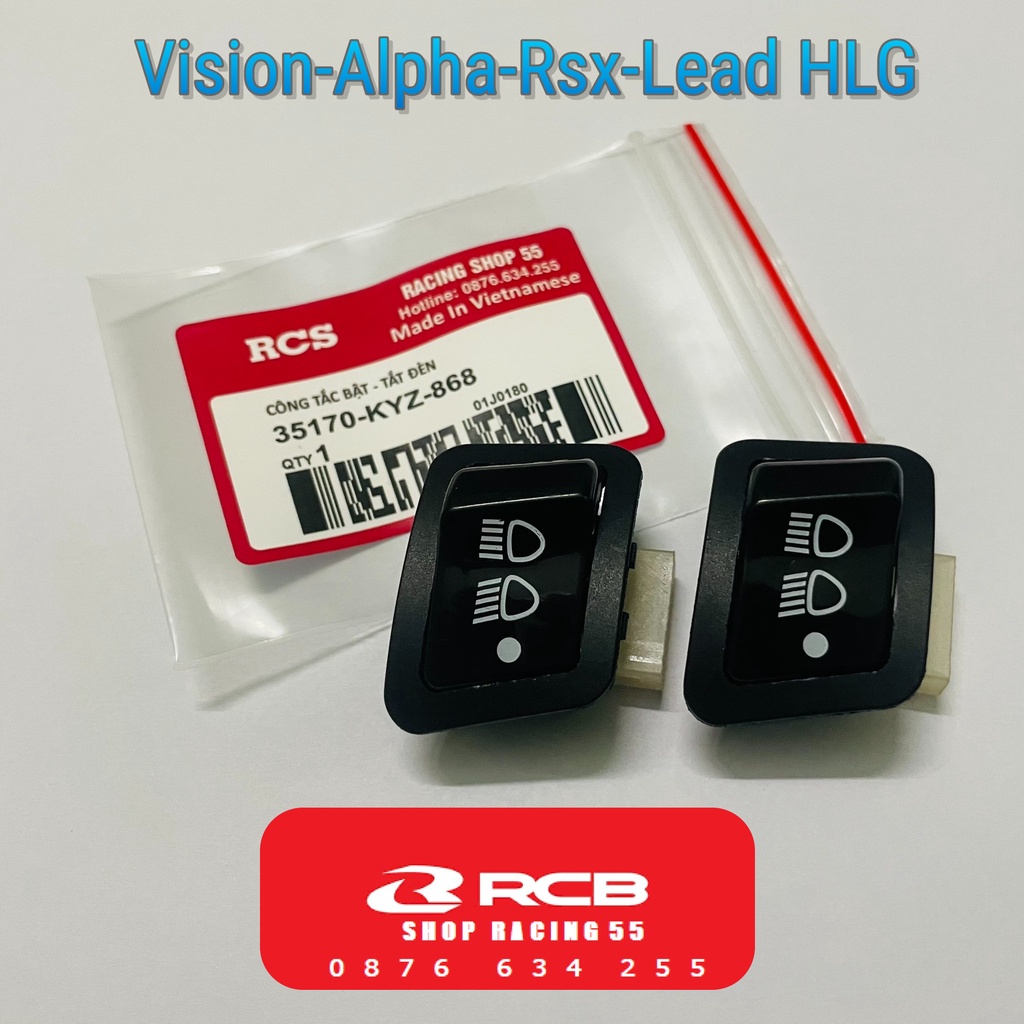 Nút công tắc tắt đèn xe Vision - Alpha - Rsx - Lead Halogen RCS 2021 2022 2023