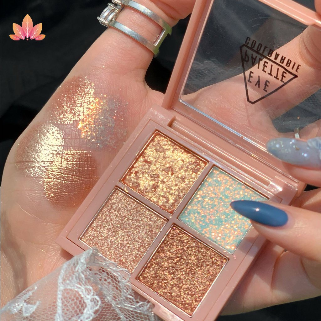 Bảng Phấn Mắt 4 Màu Nhũ / Khoai Tây Nghiền / Ngọc Trai Kháng Nước / Bóng / Chống Thấm Nước JP5