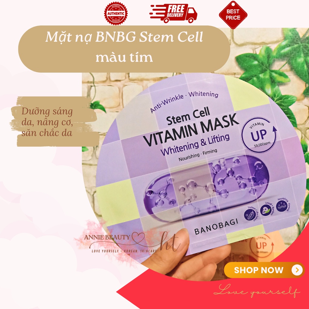 Combo 3 Mặt nạ giấy Banobagi, mặt nạ dưỡng trắng, cấp ẩm, dưỡng ẩm, chống lão hóa da, mờ thâm Stem Cell/ Supper Collagen