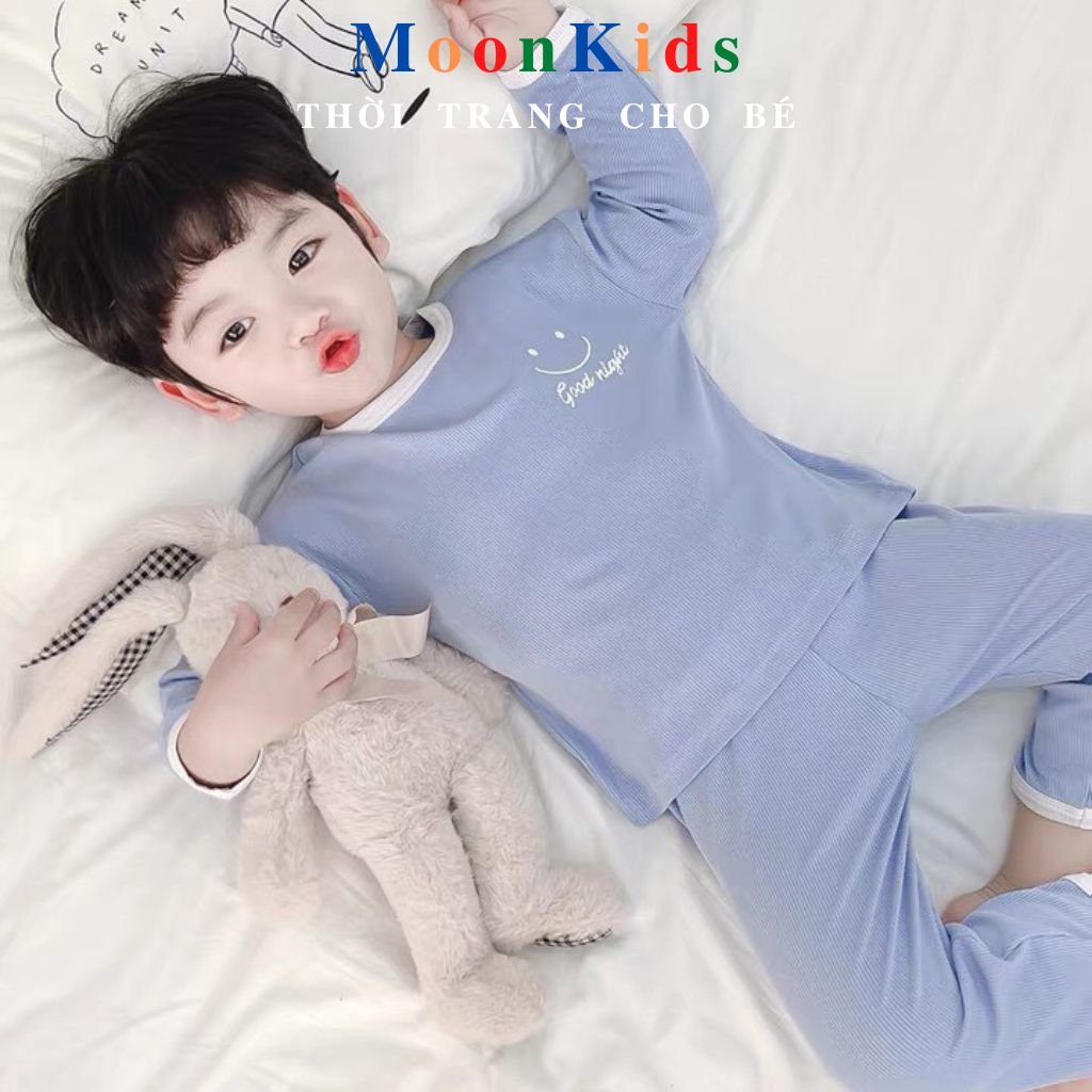 Bộ Thu Đông Dài Tay Len Tăm dành cho bé trai bé gái từ 7-27kg,họa tiết đơn giản dễ thương có sẵn giao ngay