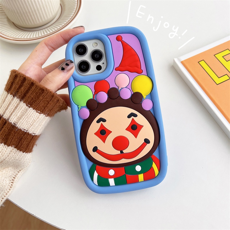 Ốp Điện Thoại Silicone Hình Chú Hề Cho iPhone 14ProMax 13 11 12Promax