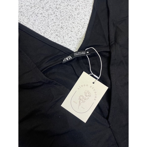 Váy cánh rơi ZARA hàng hiệu chính hãng thời trang nữ V625 màu đen size L secondhand thanh lý ký gửi