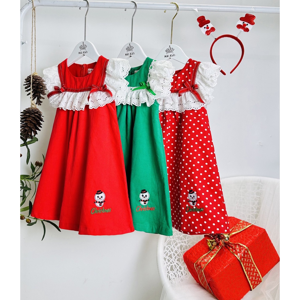 ĐẦM TICKE NHUNG PHỐI REN XÔ THÊU LỖ CAO CẤP+ KÈM BĂNG ĐÔ