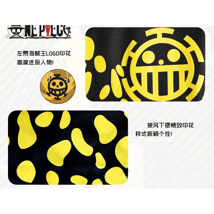 Set Áo Choàng Và Quần Dài Hóa Trang Nhân Vật Trafalgar Law Trong One Piece 2 Tuổi