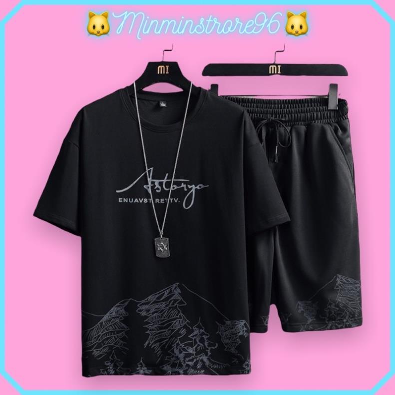 Đồ bộ thun nam 🚚 FREESHIP 🚚 Nguyên sét quần áo thể thao nam mẫu in hình núi Japan mẫu mới !