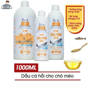 Dầu Cá Hồi Cho Chó Mèo Brit Care (Nhập Đức) 50ml - Dưỡng Da Lông, Xương Chắc Khỏe