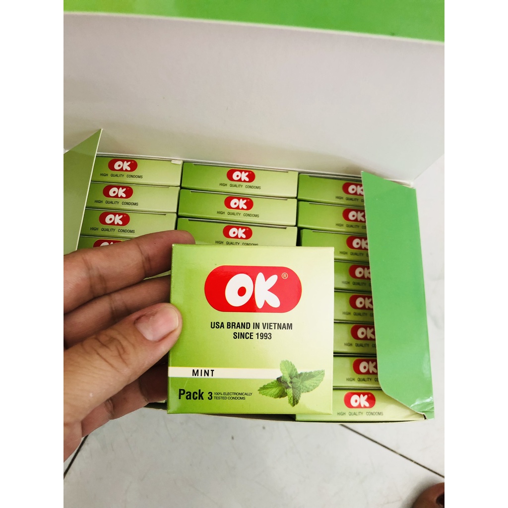 Bao Cao Su Gia Đình OK Bạc Hà Mát Lạnh Cho Cảm giác thăng hoa