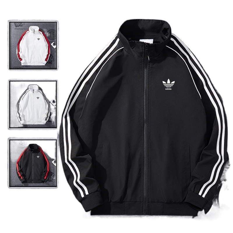 Áo Khoác bomber Thể Thao Adidas 3 Sọc Phong Cách Hàn Quốc Cho Nam