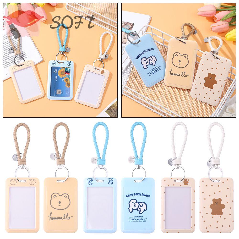 Vỏ đựng thẻ ID/thẻ ID bằng nhựa họa tiết hoạt hình dễ thương cho học sinh