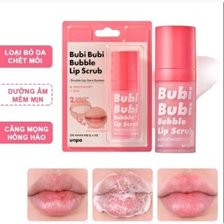 Tẩy tế bào chết môi bubi bubi sủi bọt unpa bubi bubi scrub lip 10ml