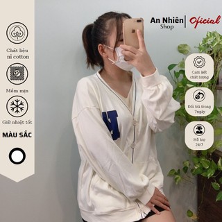 Áo Khoác Cardigan Form Rộng Unisex In Chữ