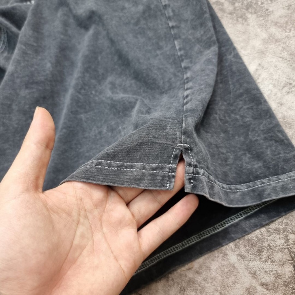 Áo tanktop tập gym nam cotton 100% phối màu wash SP223, Áo ba lỗ nam GYMTREX