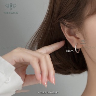 Khuyên tai bạc nữ TLEE đính đá basic thanh lịch đơn giản NCJ B0223
