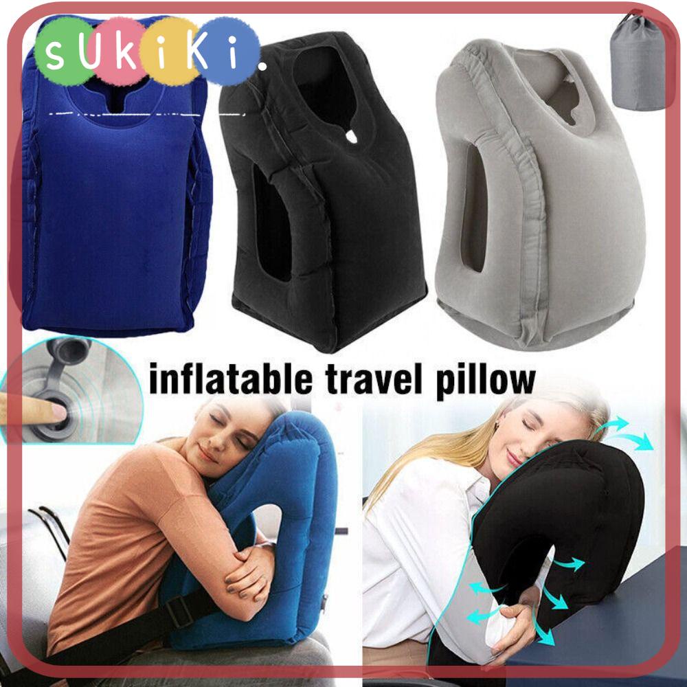 SUKIKI Inflatable Air Cushion Chin Office Neck Travel Pillow