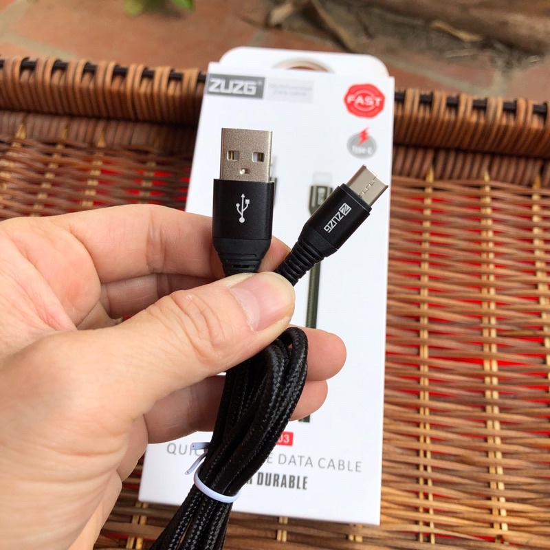 Cáp xạc dây dù cho iphone, samsung, type-c