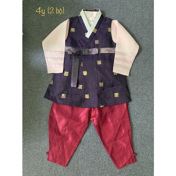 (2 mẫu) Hanbok bé trai cao cấp chuẩn Hàn size 4y