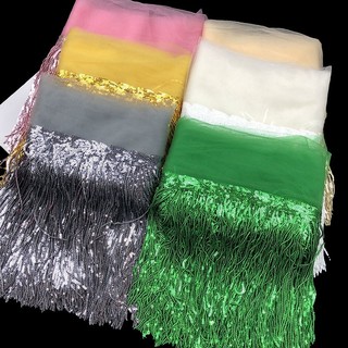 Dải Dây Tua Rua 10 yards 20cm Trang Trí Tiệc Khiêu Vũ Latin