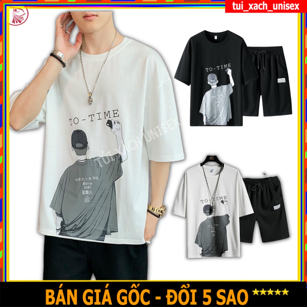 ❤️ MẪU MỚI ❤️ Đồ bộ thể thao nam 2 Màu TO TIME, chất thun mè 4c cao cấp, full size 40-70kg