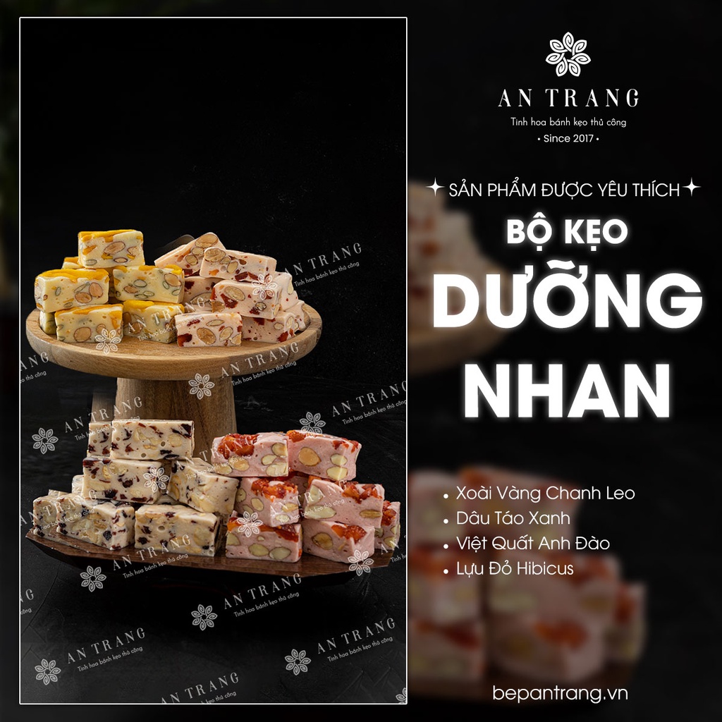 Kẹo Nougat | Kẹo Hạnh Phúc Siêu Nhiều Hạt làm từ đường ăn kiêng -ĂN VẶT KHÔNG BÉO [MN]