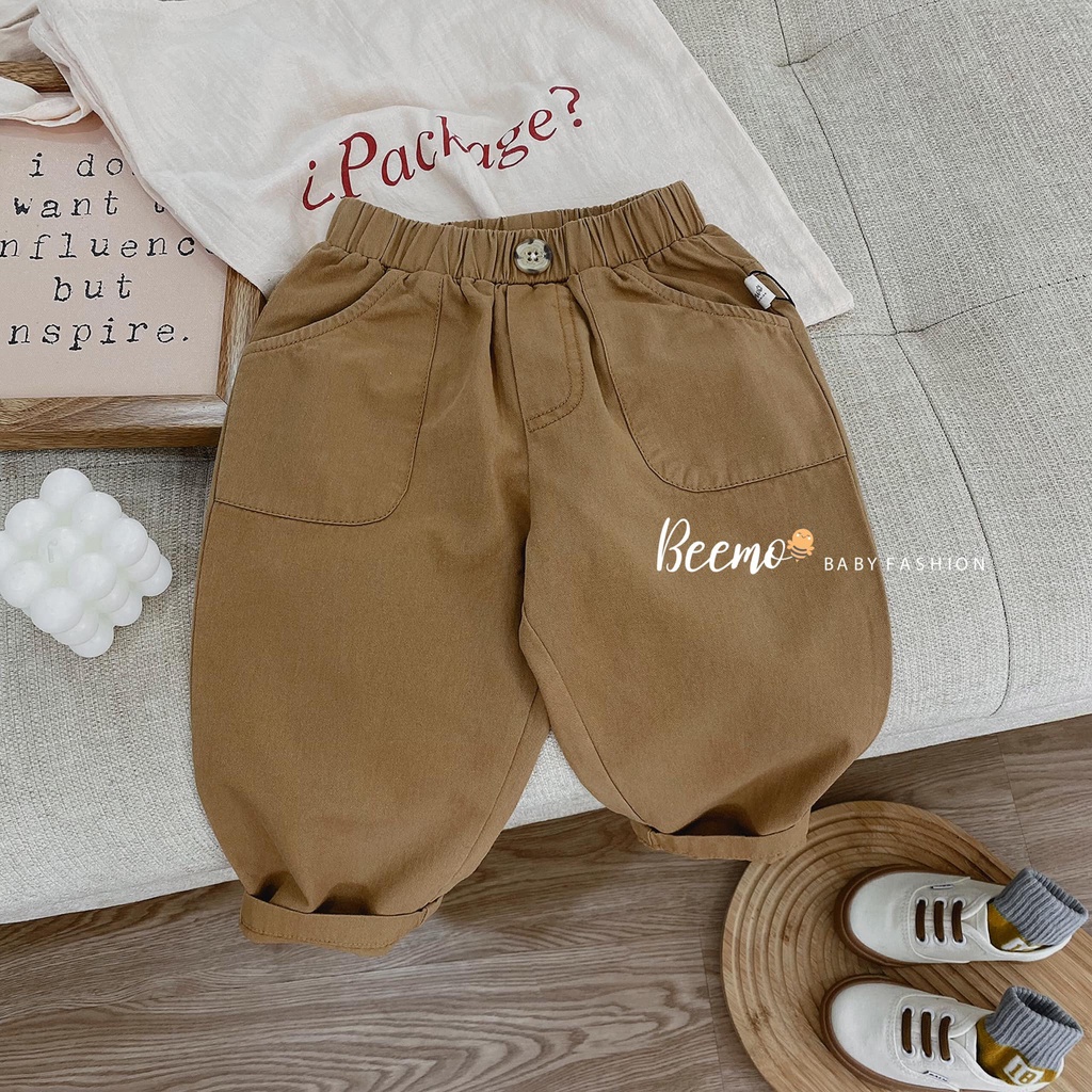 Quần kaki dài túi ốp Beemo cá tính cho bé trai