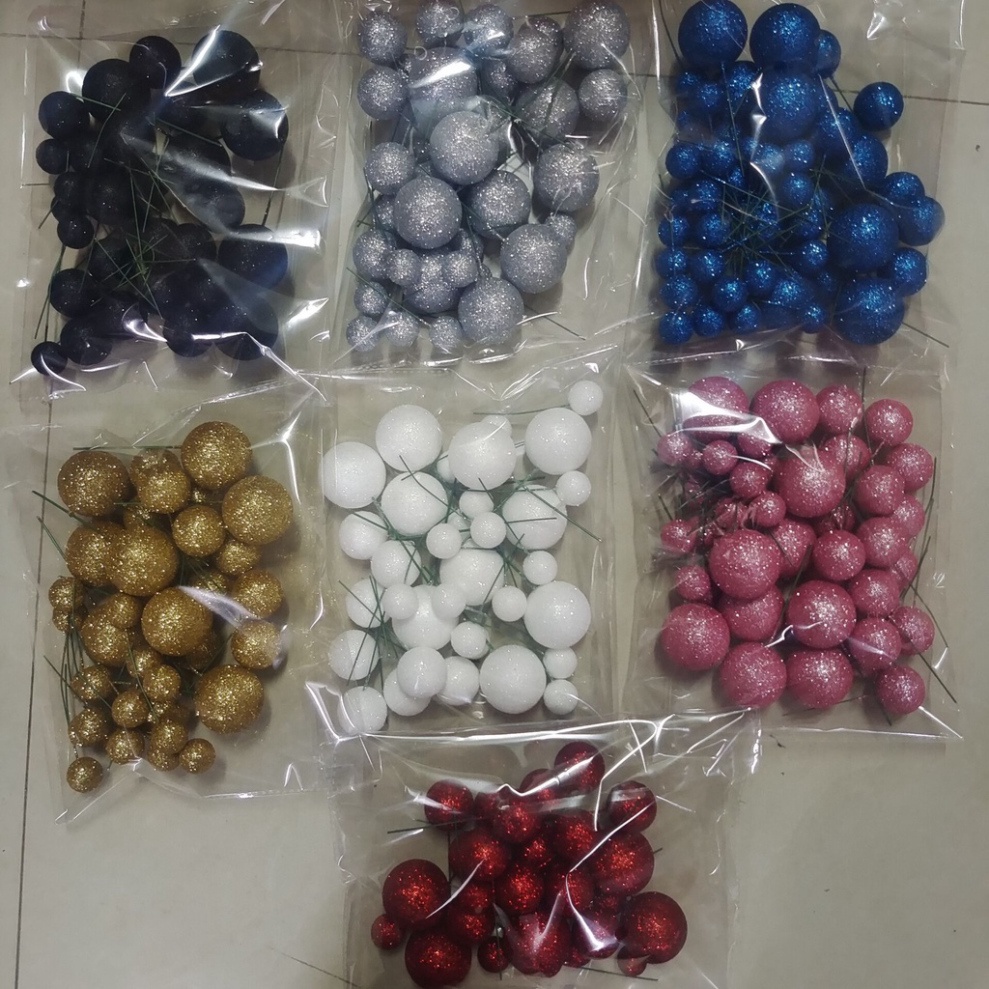 Trang Trí Bánh Kem   gói 20 bi nhựa đủ size cao cấp bóng loáng không trầy sước