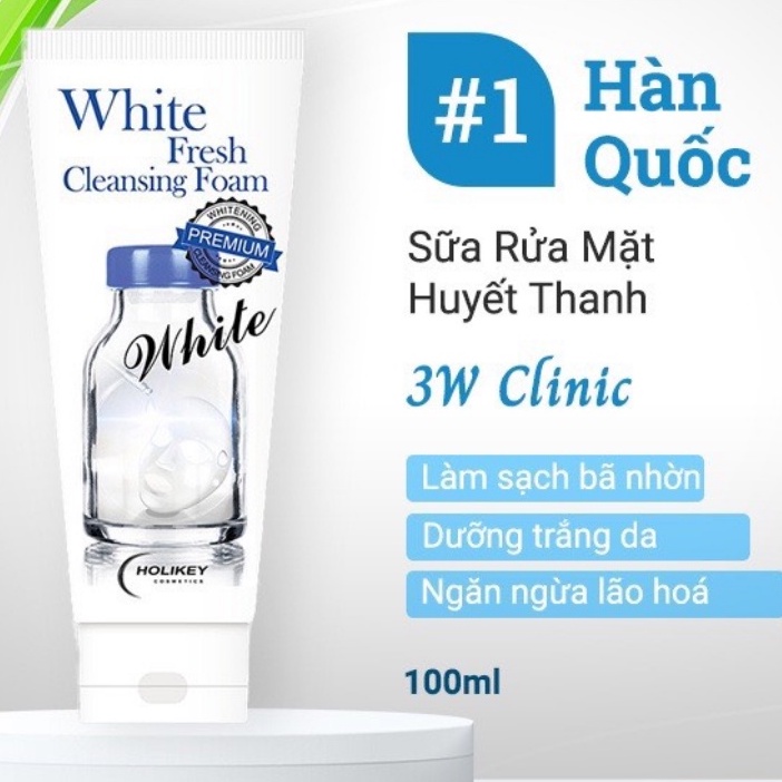 Sữa Rửa Mặt Holikey Hàn Quốc giảm mụn, làm trắng, cấp ẩm 100ml PL059