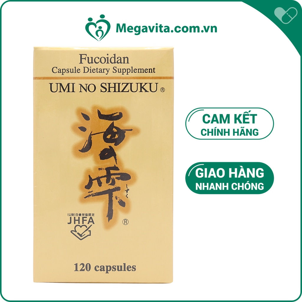 Fucoidan Vàng Umi No Shizuku Dạng Viên Nang Nhật Bản 120 viên - Nhập Khẩu Mỹ