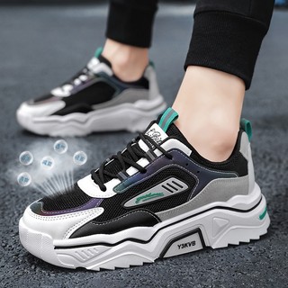 Giày Thể Thao Nam Đế Cao TT17 Cổ Lửng Màu Đen Xanh