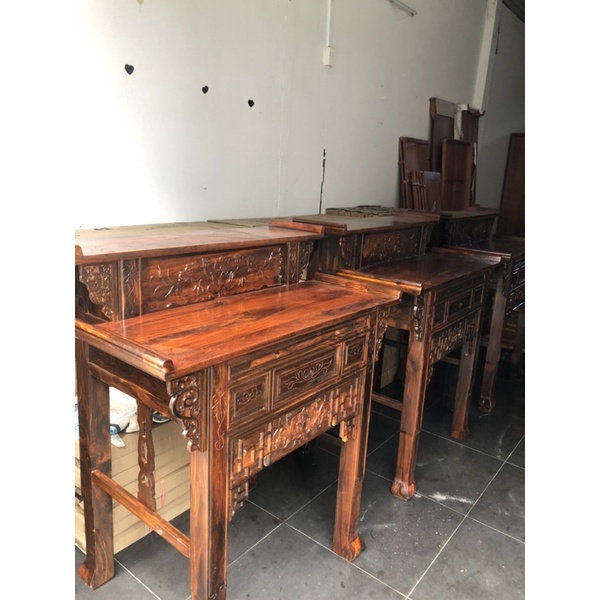 Bàn Cúng, Kệ Thờ & Tủ Thờ Gia Tiên Gỗ Muồng Ngang 1m07