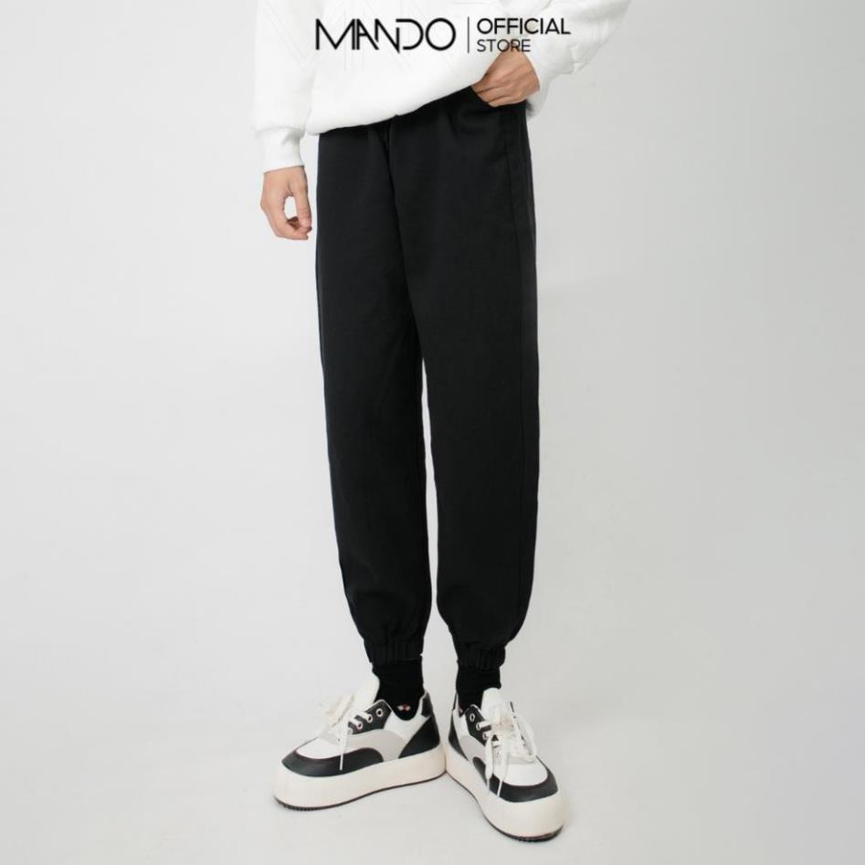 Quần Jeans Jogger Nam MANDO Vải Bò Ống Rộng Trơn 3 Màu Kiểu Dáng Basic Trẻ Trung Unisex Thời Trang Hàn Quốc QJN064 ❗ `