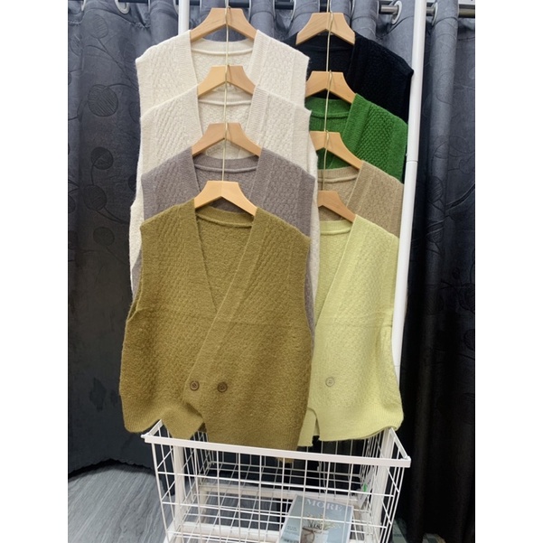 Áo ghile len hai khuy hàng qc,áo gile siêu đẹp A276