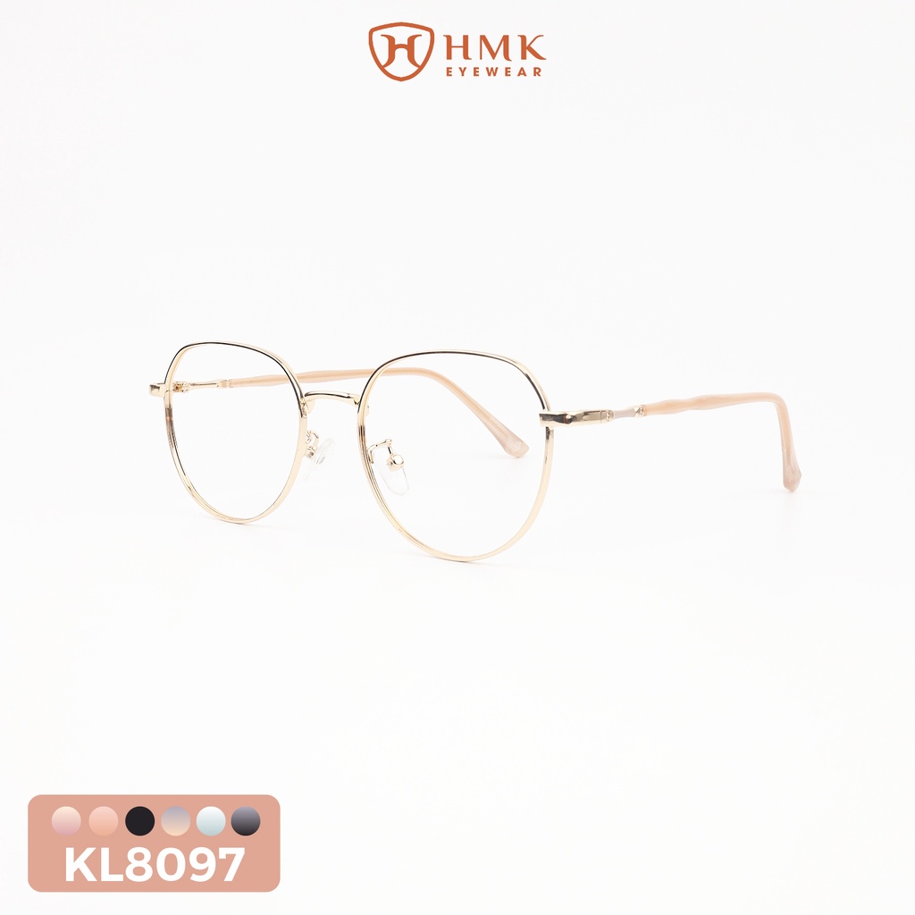 GỌNG KÍNH KIM LOẠI NAM NỮ PHONG CÁCH TRẺ TRUNG DÁNG TRÒN - SALEKL8097