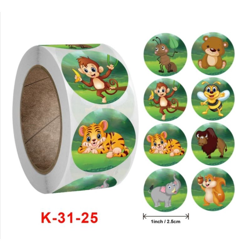 Cuộn 500 stickers khen thưởng - hình dán khen thưởng