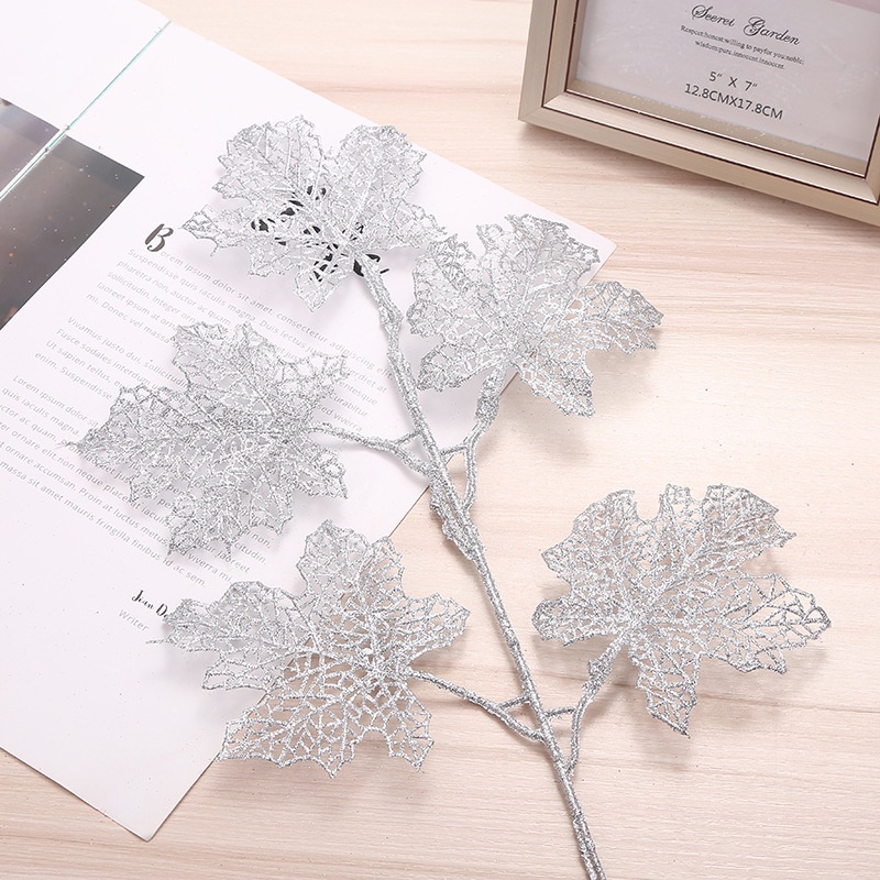 Lá Cây Nhân Tạo Lấp Lánh Trang Trí Nhà Cửa / Tiệc Cưới / Giáng Sinh