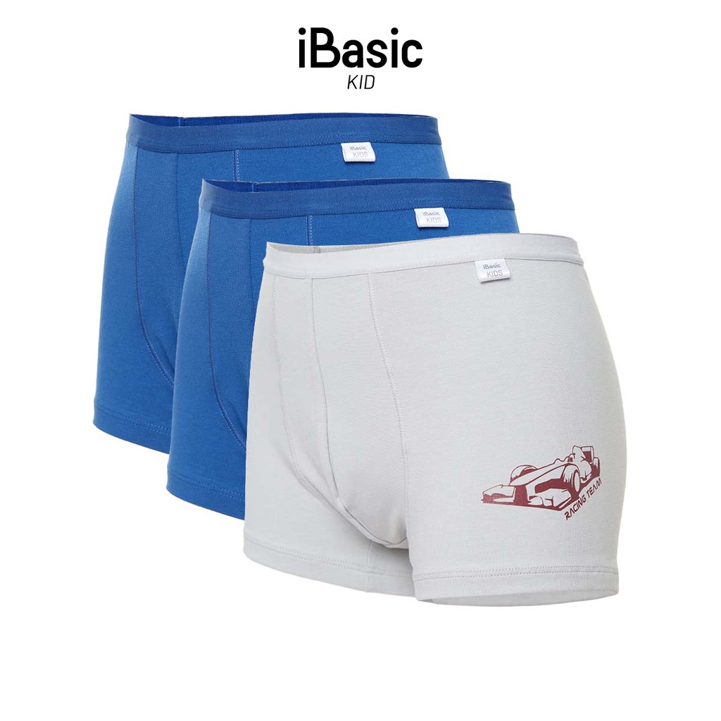 Hộp 3 quần lót bé trai phom boxer in hình iBasic PANB027