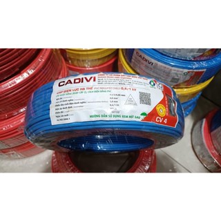  10m 20m 30m 40m 50m Dây điện đơn Cadivi dây cáp điện đơn Cadivi  CV 4.0 lõi đồng bọc nhựa PVC 