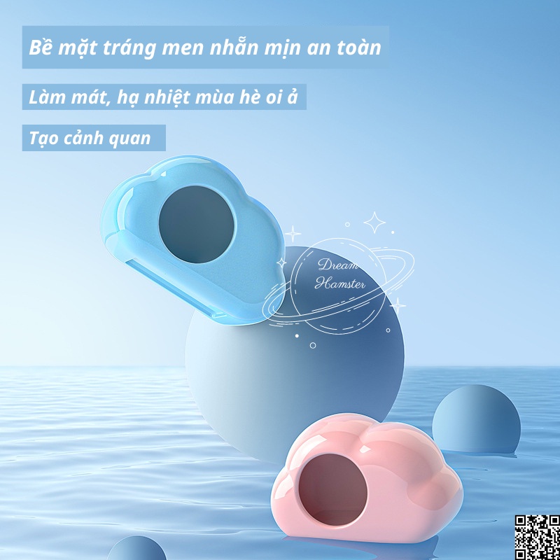 Nhà ngủ sứ cao cấp Đám Mây Bucatstate cho Hamster, bọ, nhím ...