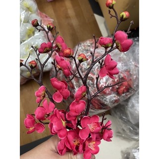 Nhánh đào cổ/ cành đào ngắn trang trí/nhánh đào lụa