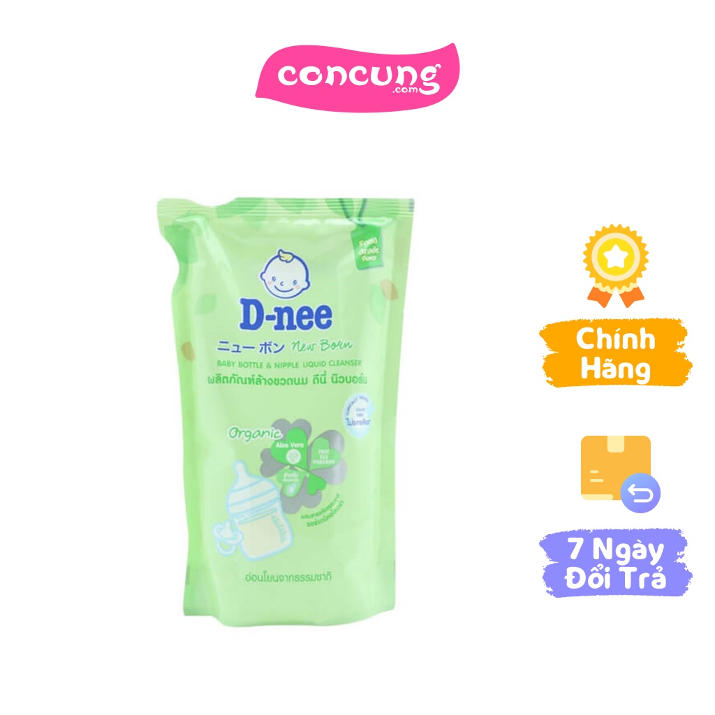 Nước rửa Bình sữa D-nee Organic túi 600ml