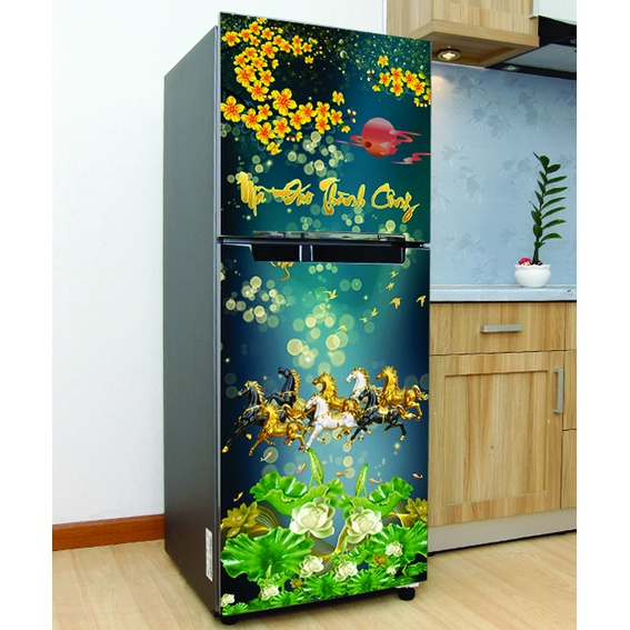 Decal dán tủ lạnh mẫu Xuân 2023