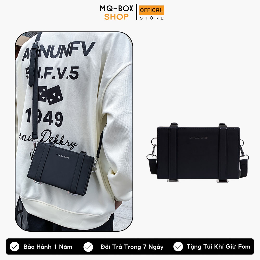 Túi hộp đeo chéo phong cách hàng quốc nam nữ V-02