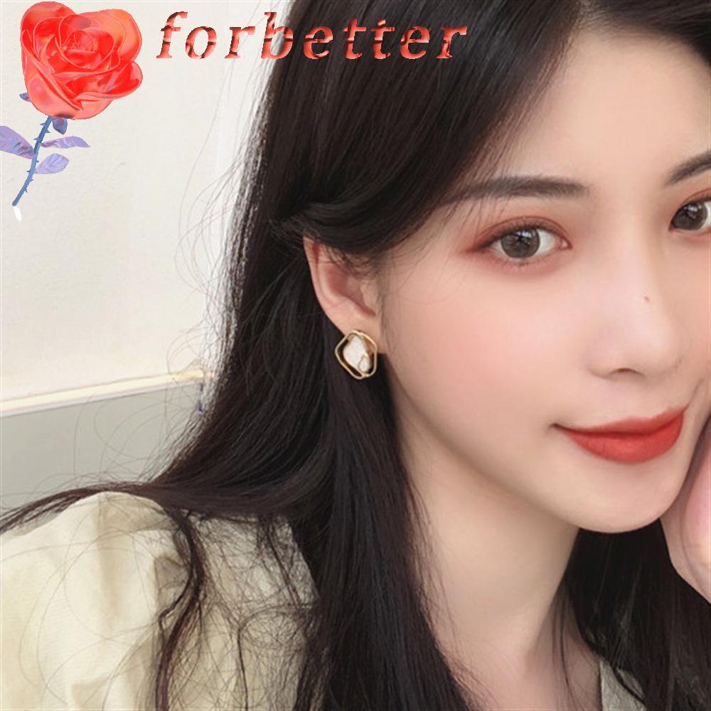 Bông tai mặt vỏ sò xi mạ S925 thời trang dành cho nữ