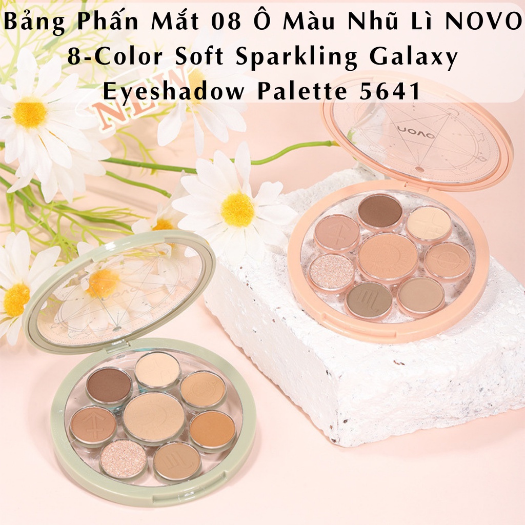 Bảng Phấn Mắt 08 Ô Màu Nhũ Lì NOVO 8-Color Soft Sparkling Galaxy Eyeshadow Palette 5641