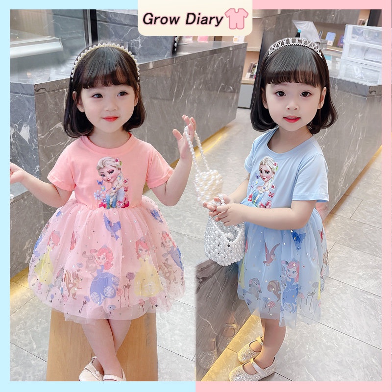 Đầm Công Chúa Elsa Anna Xinh Xắn Dành Cho Bé Gái 1-9 Tuổi