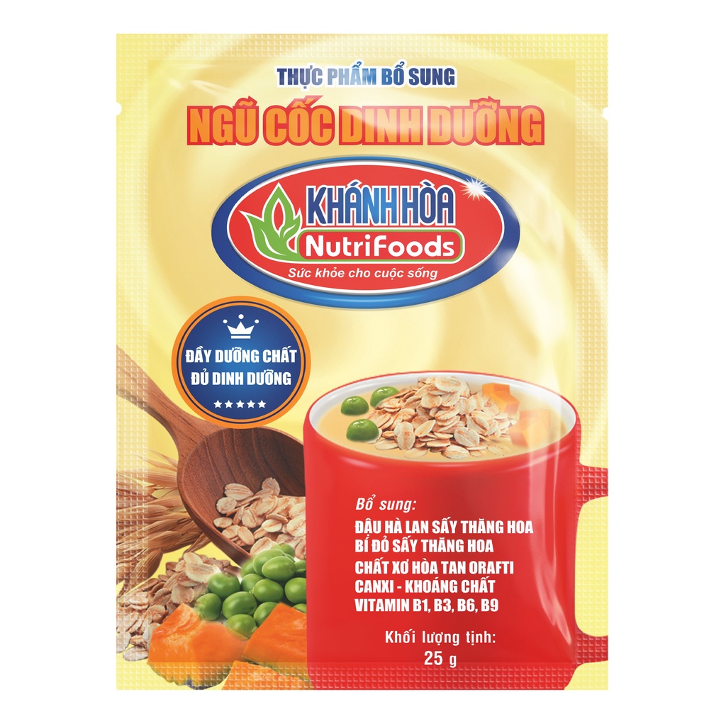 Ngũ Cốc Dinh Dưỡng Khánh Hòa NutriFoods - Thực Phẩm Bổ Sung Rau Củ Quả, Chất Xơ Hòa Tan, Vitamin
