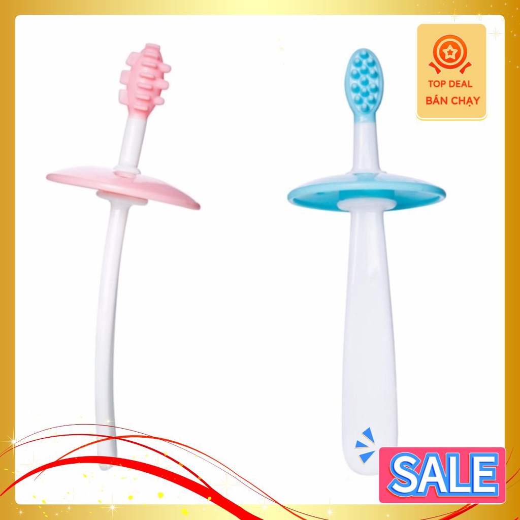 (Thái Lan)Bộ bàn chải tập đánh răng và mát xa nướu cho bé (2 chiếc) UP4003N