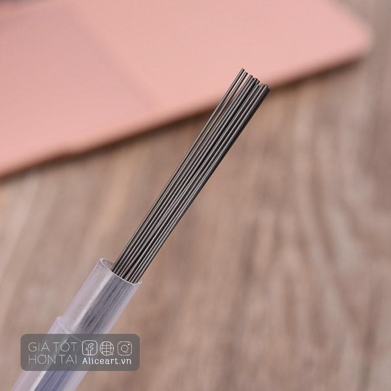 Bút chì bấm cơ ngòi màu trong suốt mờ và ngòi chì 0.5mm 0.7mm tiện dụng cho học sinh Sale