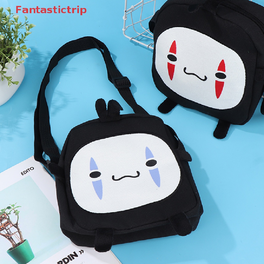 [Fantastictrip] Túi Đeo Chéo Vai Hình Vô Diện Spirited Away Có Thể Điều Chỉnh Dây Đeo Hóa Trang Anime Mới
